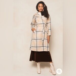 Ivy City Molly plaid coat